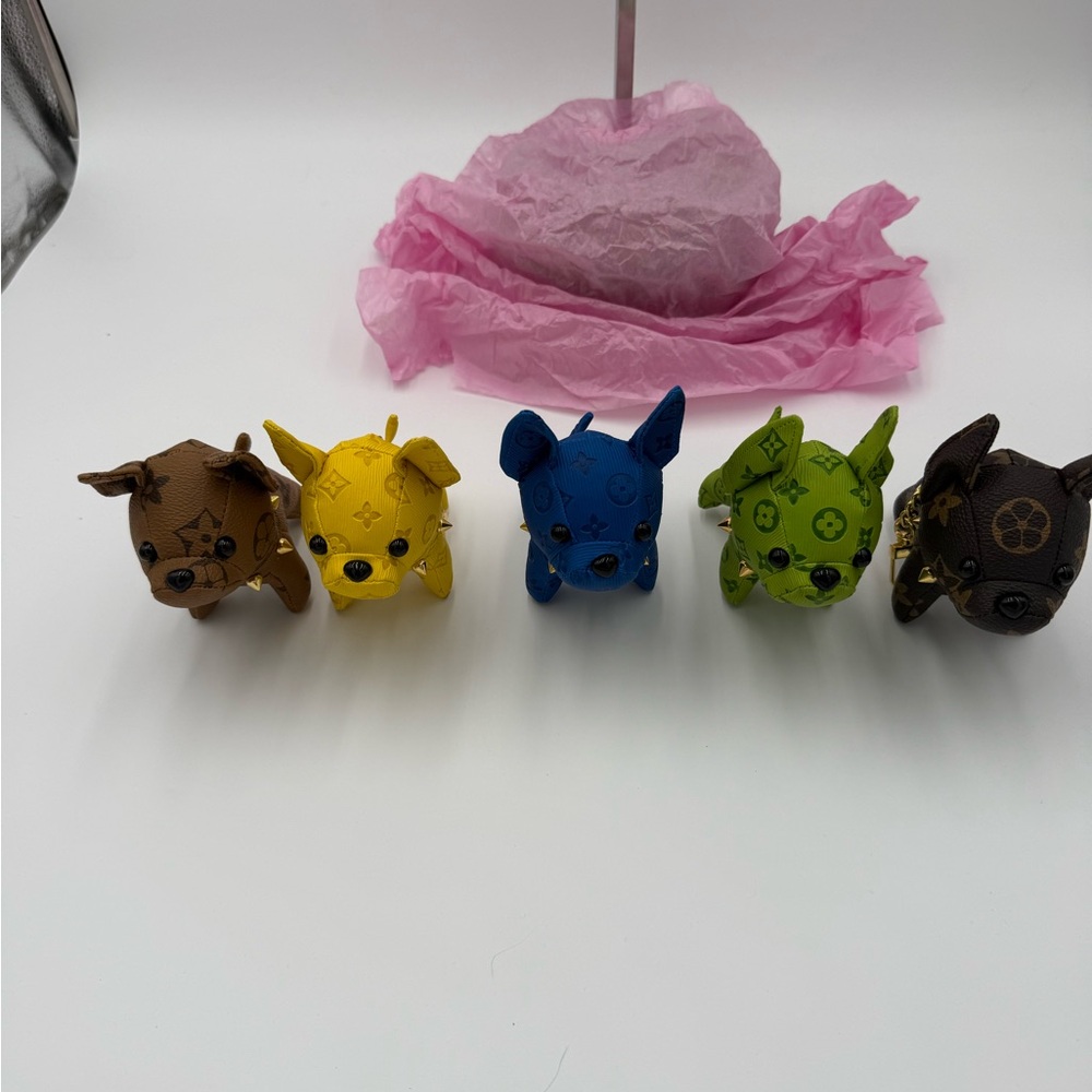 Fashion Leather Dog bag charm. Pick your color.